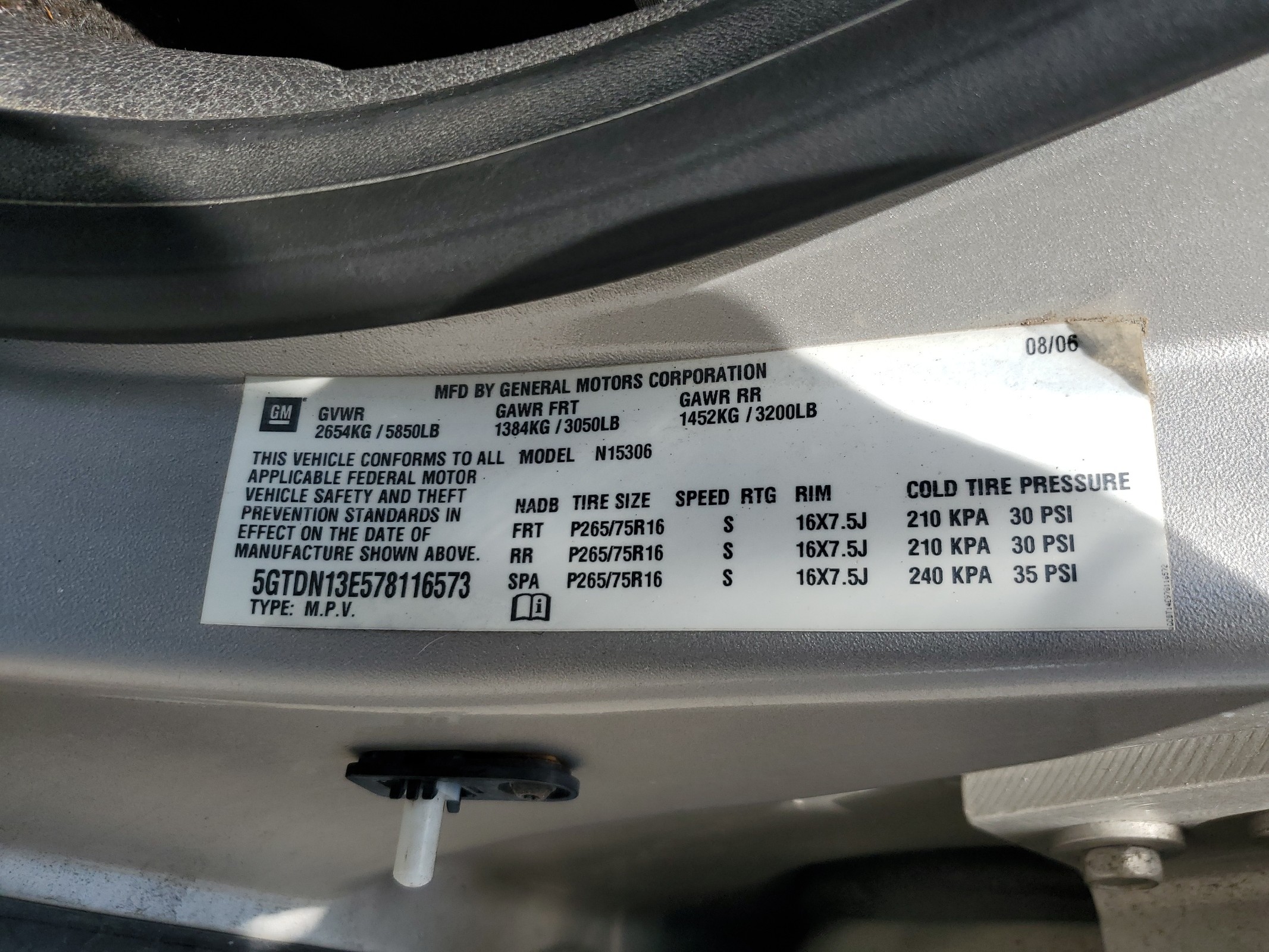 5GTDN13E578116573 2007 Hummer H3