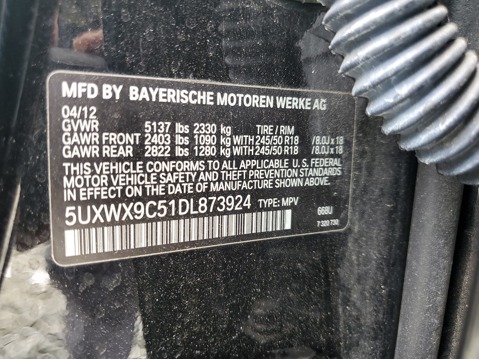 5UXWX9C51DL873924 2013 BMW X3 xDrive28I