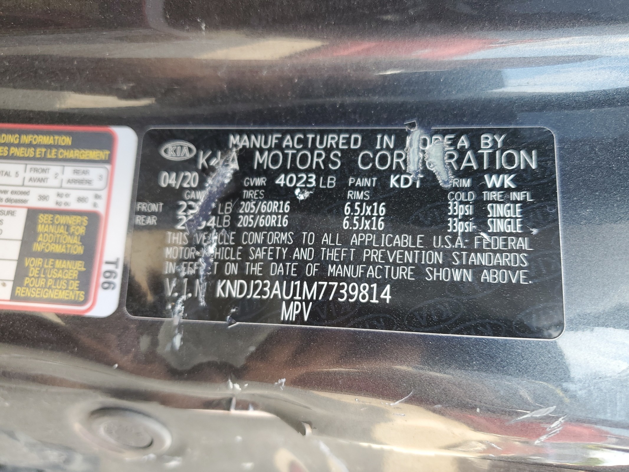 KNDJ23AU1M7739814 2021 Kia Soul Lx