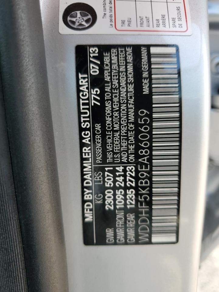 2014 Mercedes-Benz E 350 VIN: WDDHF5KB9EA860659 Lot: 56942424