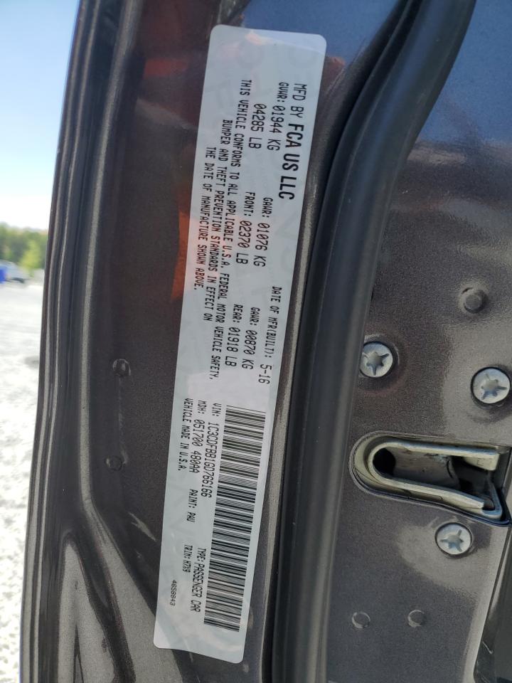 2016 Dodge Dart Sxt VIN: 1C3CDFBB1GD766166 Lot: 60717484