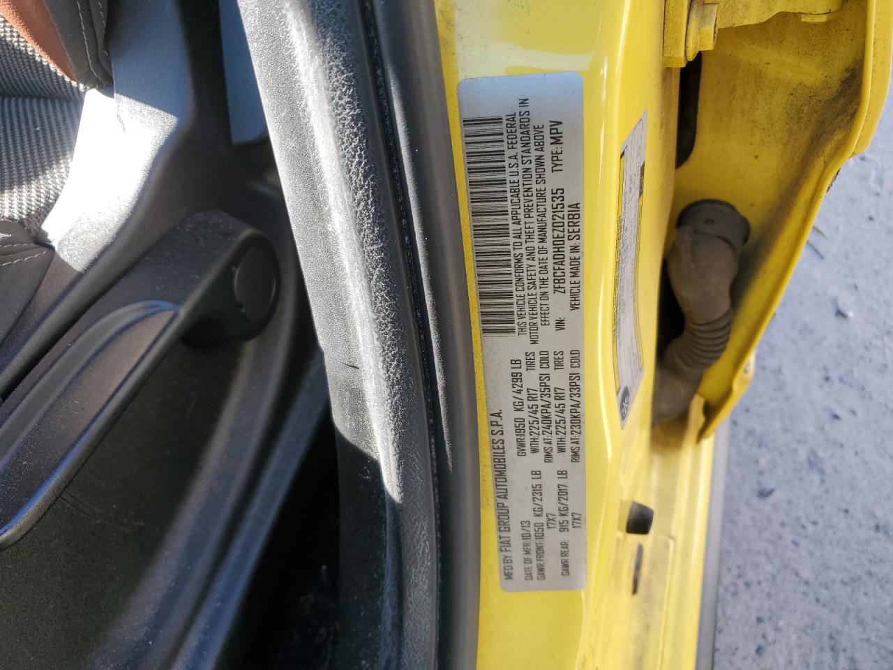 2014 Fiat 500L Trekking VIN: ZFBCFADH0EZ021535 Lot: 59104594