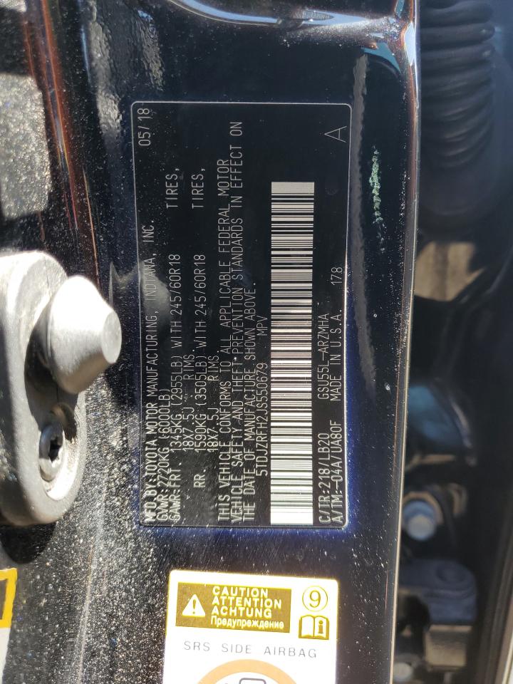 2018 Toyota Highlander Se VIN: 5TDJZRFH2JS550679 Lot: 58926624