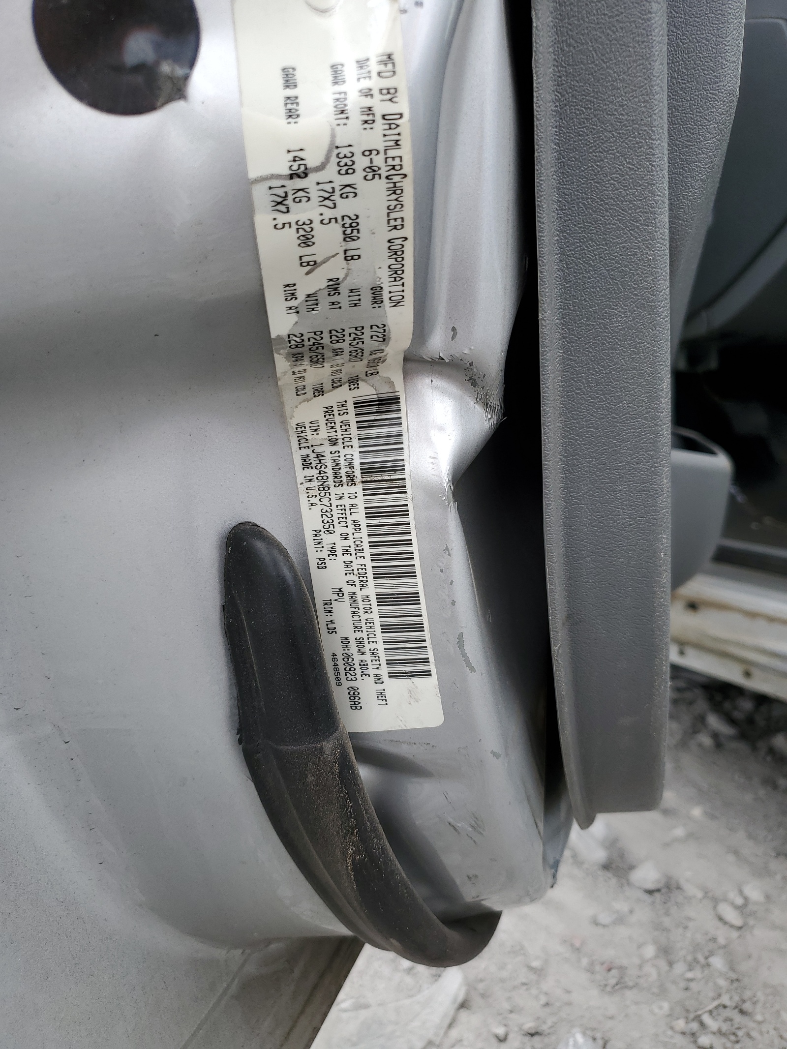 1J4HS48N85C732350 2005 Jeep Grand Cherokee Laredo