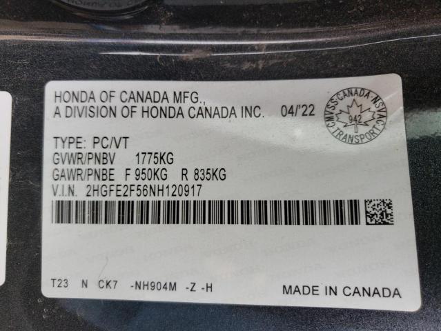 2022 HONDA CIVIC SPORT