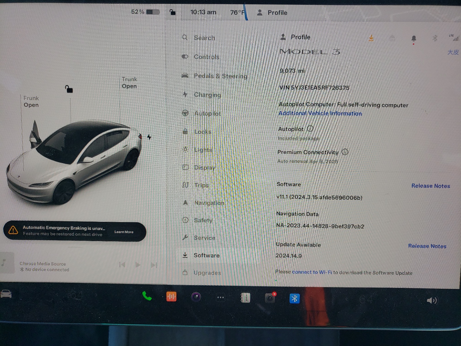 5YJ3E1EA5RF726375 2024 Tesla Model 3