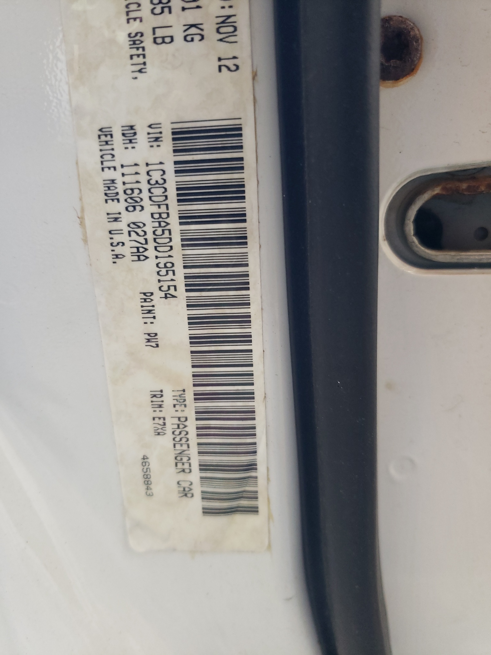 1C3CDFBA5DD195154 2013 Dodge Dart Sxt