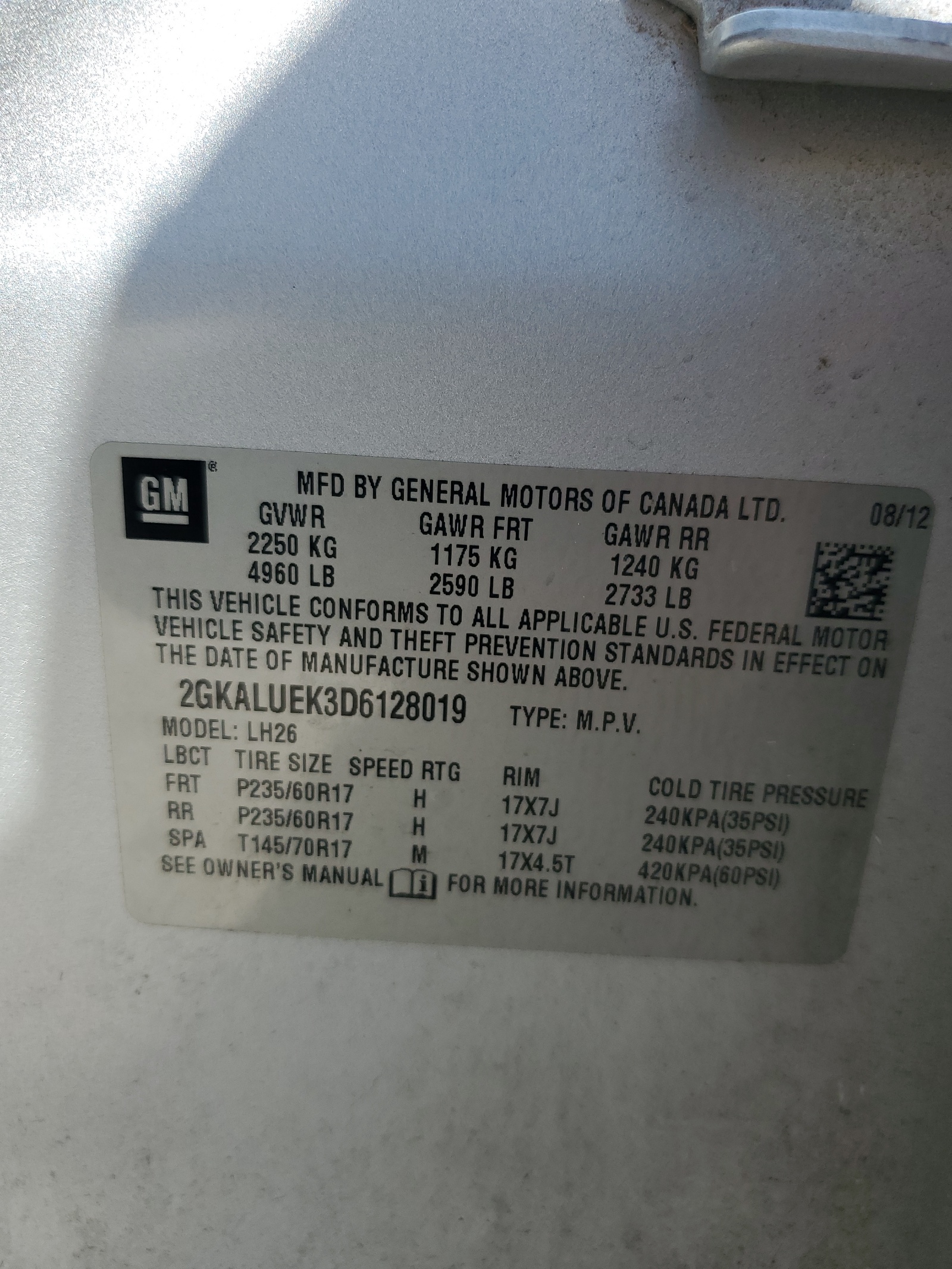 2GKALUEK3D6128019 2013 GMC Terrain Slt