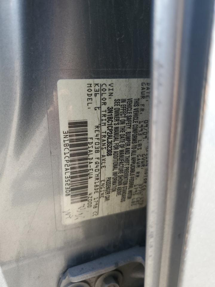 2010 Nissan Versa S VIN: 3N1BC1CP2AL352308 Lot: 58562664