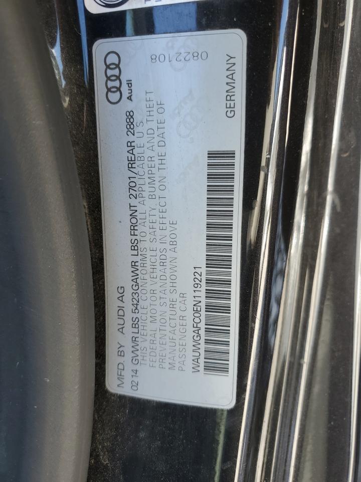 2014 Audi A7 Premium Plus VIN: WAUWGAFC0EN119221 Lot: 58506774