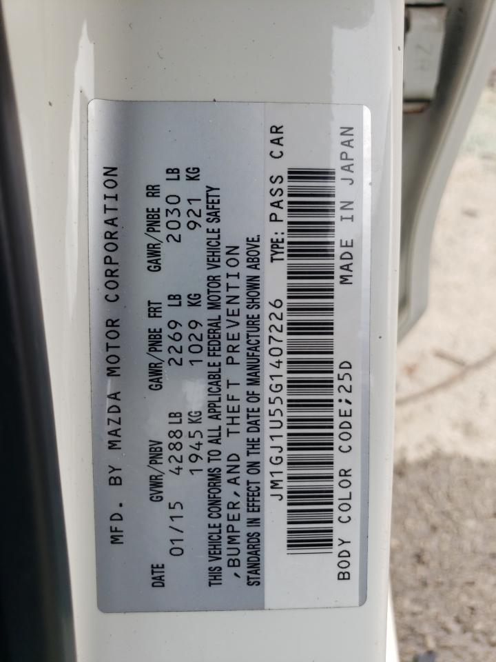 2016 Mazda 6 Sport VIN: JM1GJ1U55G1407226 Lot: 58287704