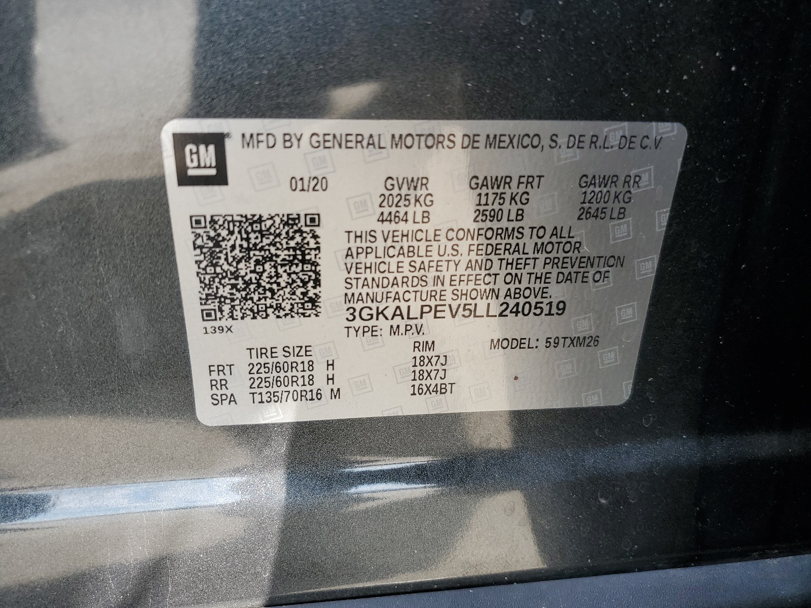 3GKALPEV5LL240519 2020 GMC Terrain Slt