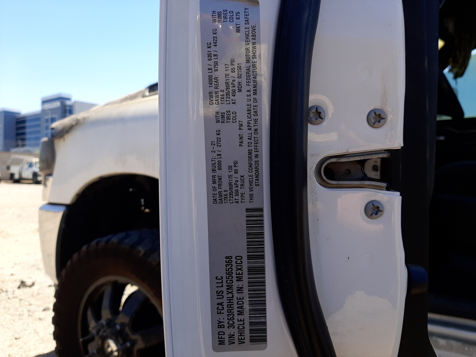 3C63RRHLXMG565368 2021 Ram 3500 Big Horn