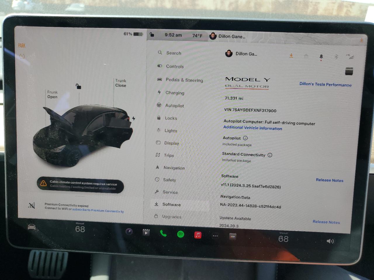 2022 Tesla Model Y VIN: 7SAYGDEFXNF317900 Lot: 88784805