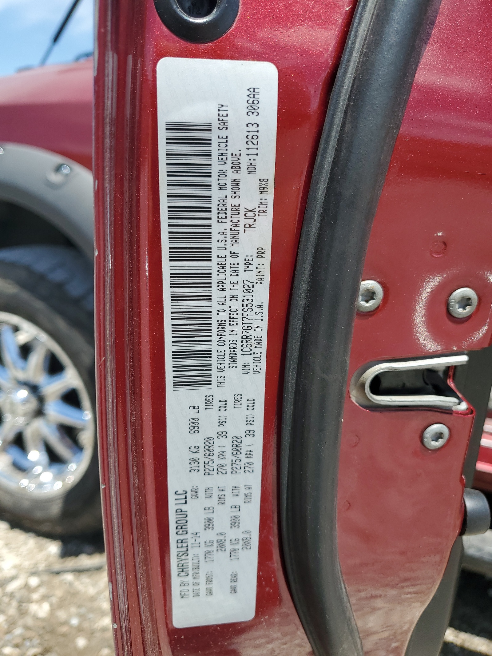 1C6RR7GT7FS531027 2015 Ram 1500 Slt