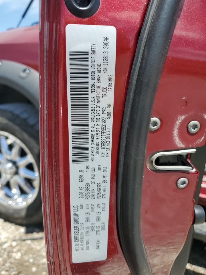 2015 Ram 1500 Slt VIN: 1C6RR7GT7FS531027 Lot: 58621774