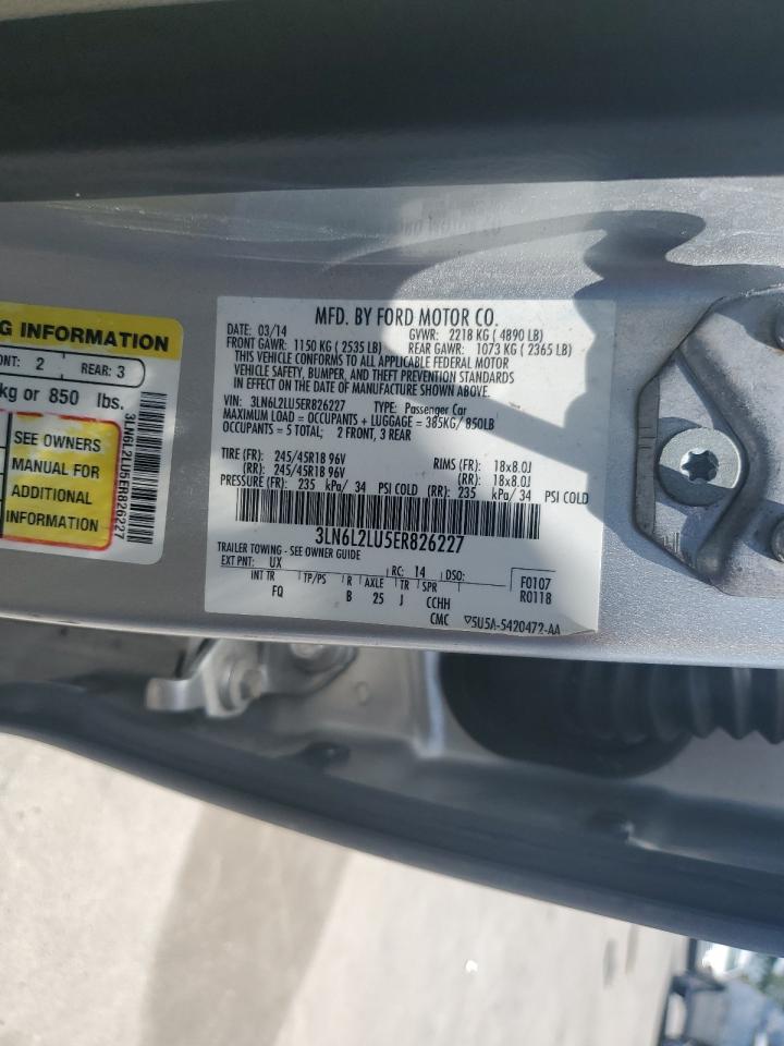 2014 Lincoln Mkz Hybrid VIN: 3LN6L2LU5ER826227 Lot: 60748454