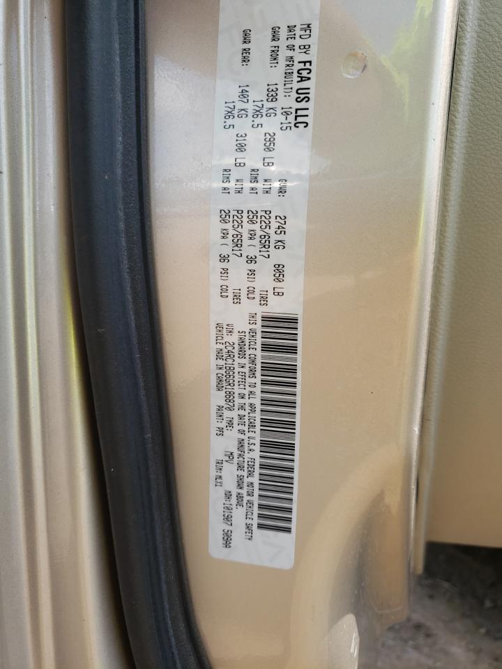 2016 Chrysler Town & Country Touring VIN: 2C4RC1BG6GR186870 Lot: 59165384