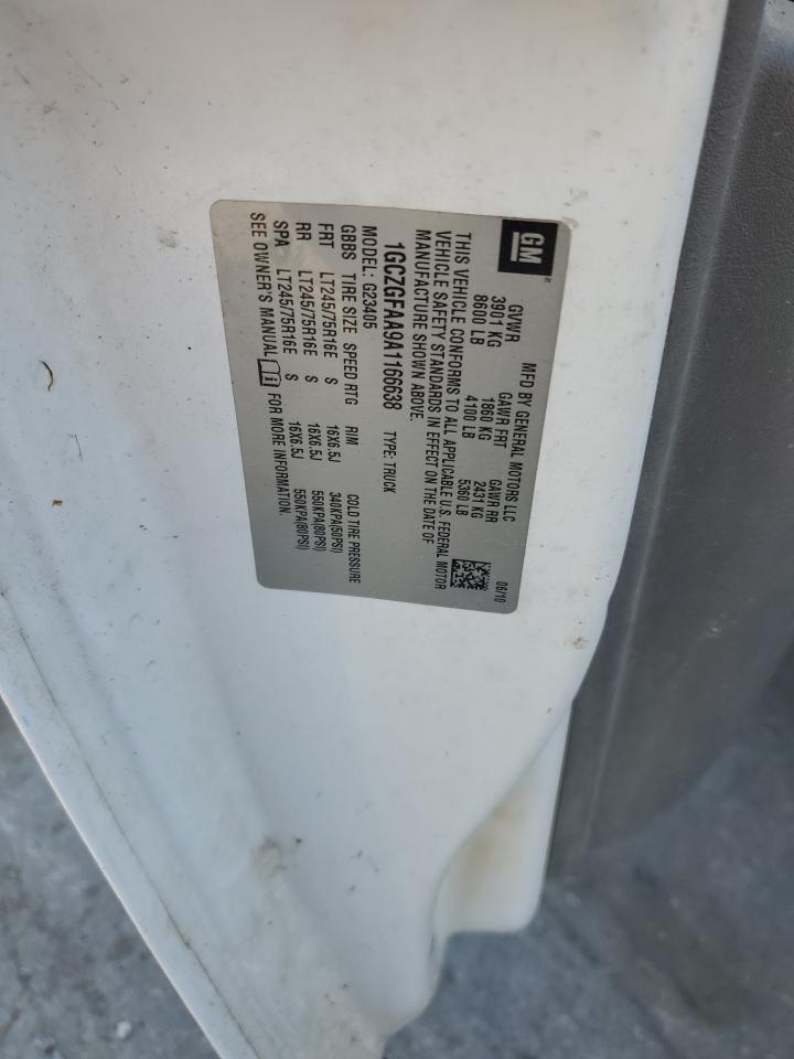 2010 Chevrolet Express G2500 VIN: 1GCZGFAA9A1166638 Lot: 58125914