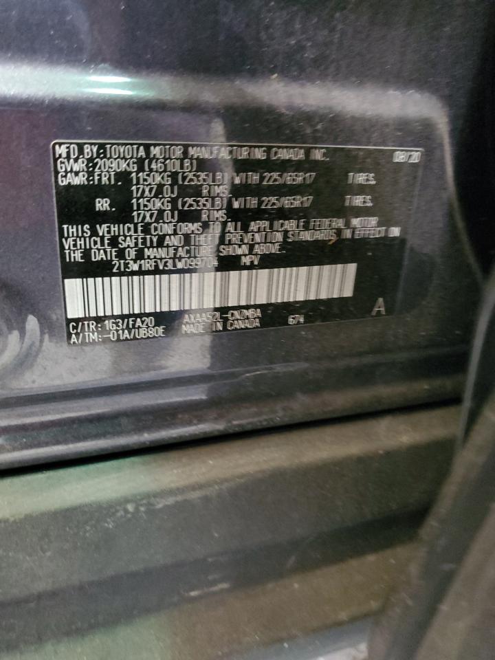 2020 Toyota Rav4 Xle VIN: 2T3W1RFV3LW099704 Lot: 61142534
