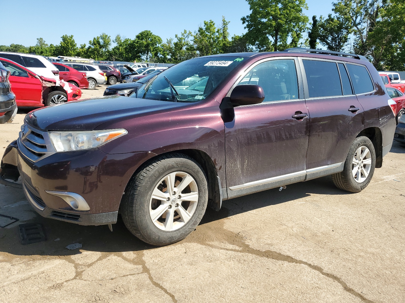 2013 Toyota Highlander Base vin: 5TDZK3EH9DS137796