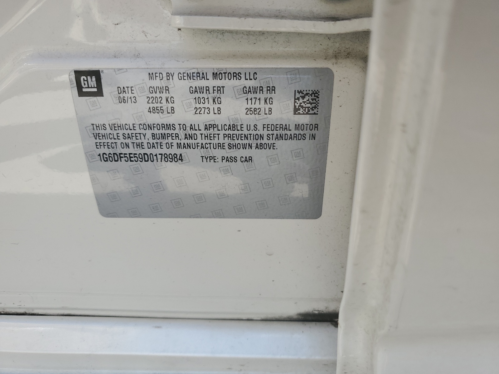 1G6DF5E59D0178984 2013 Cadillac Cts Luxury Collection