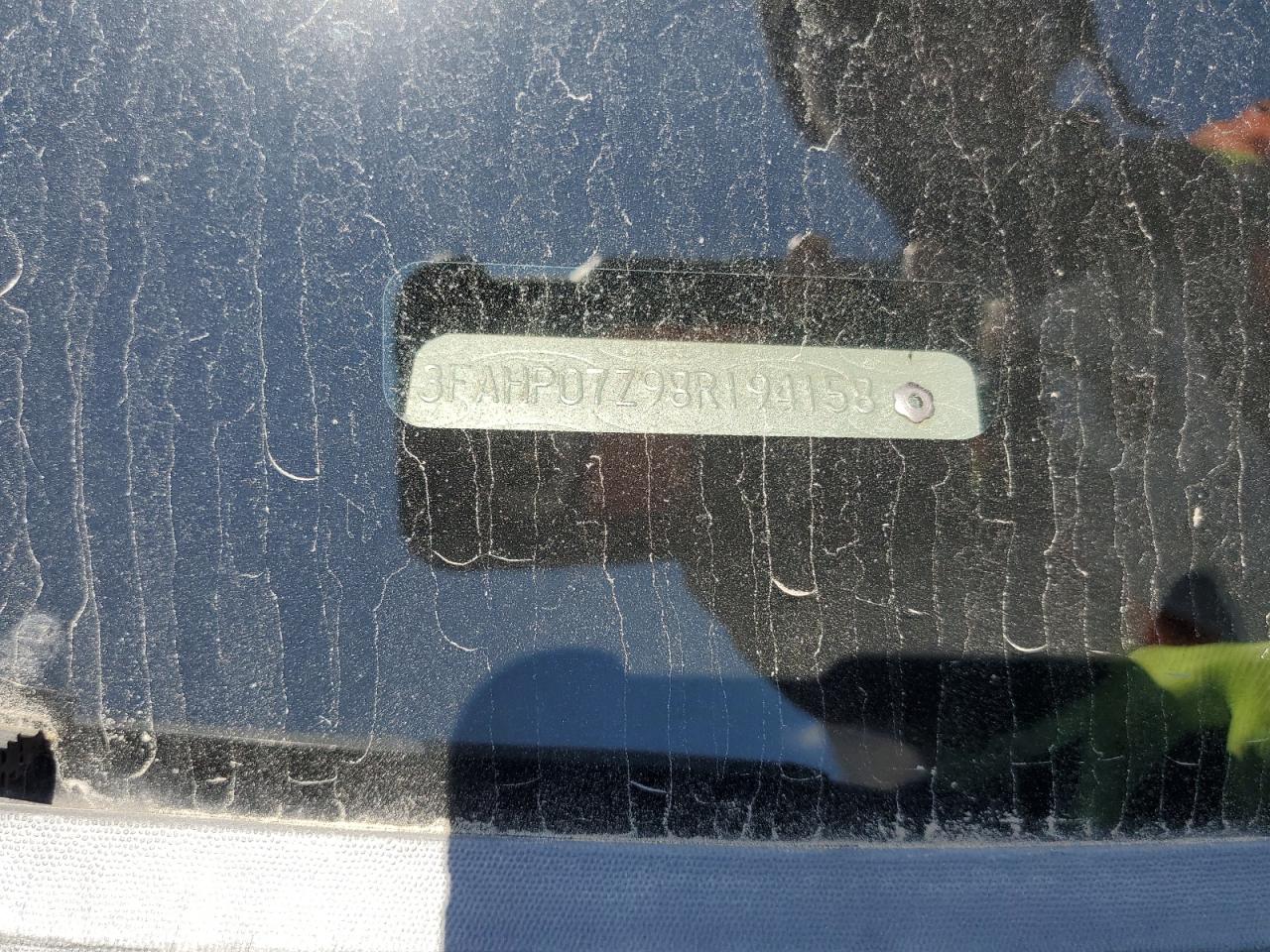 2008 Ford Fusion Se VIN: 3FAHP07Z98R194158 Lot: 57491344