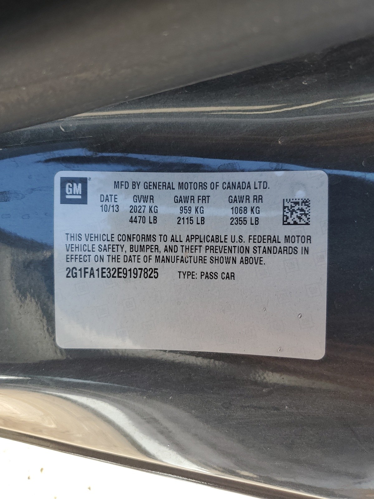 2G1FA1E32E9197825 2014 Chevrolet Camaro Ls