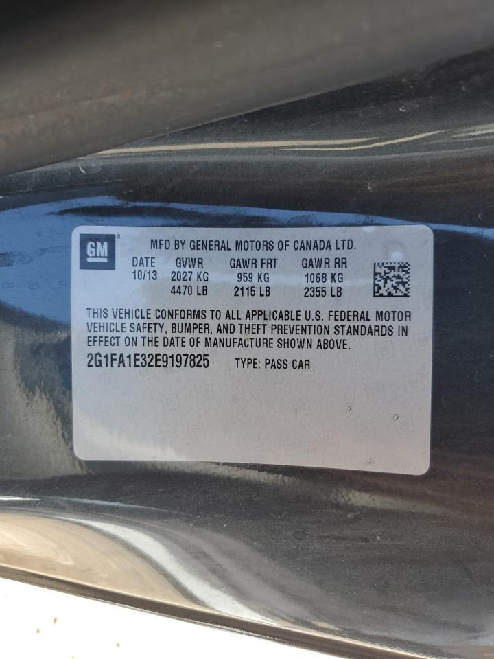 2014 Chevrolet Camaro Ls VIN: 2G1FA1E32E9197825 Lot: 60230534