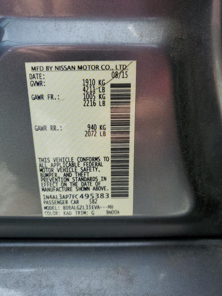 2015 Nissan Altima 2.5 VIN: 1N4AL3AP7FC495383 Lot: 60496174