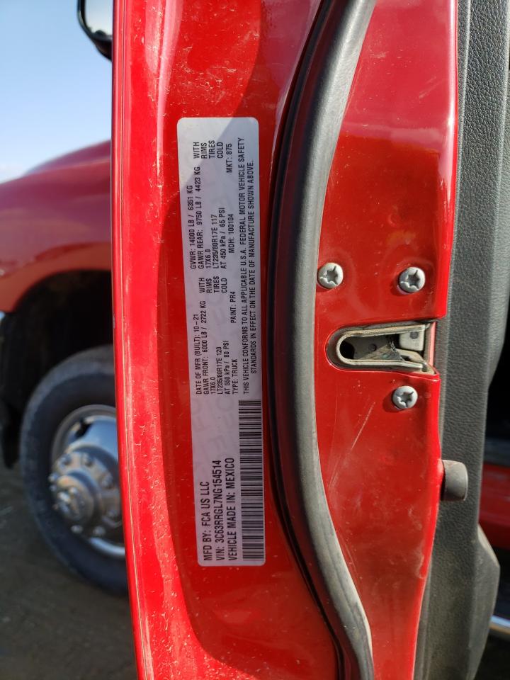 2022 Ram 3500 Tradesman VIN: 3C63RRGL7NG154514 Lot: 60454384