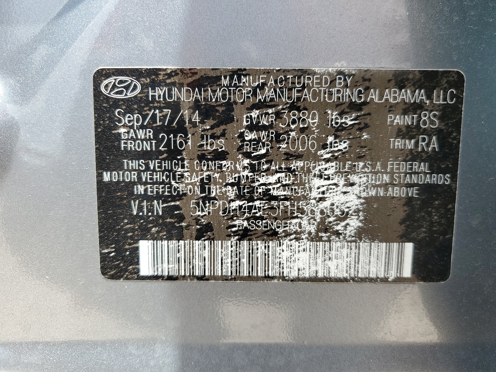 5NPDH4AE3FH588032 2015 Hyundai Elantra Se