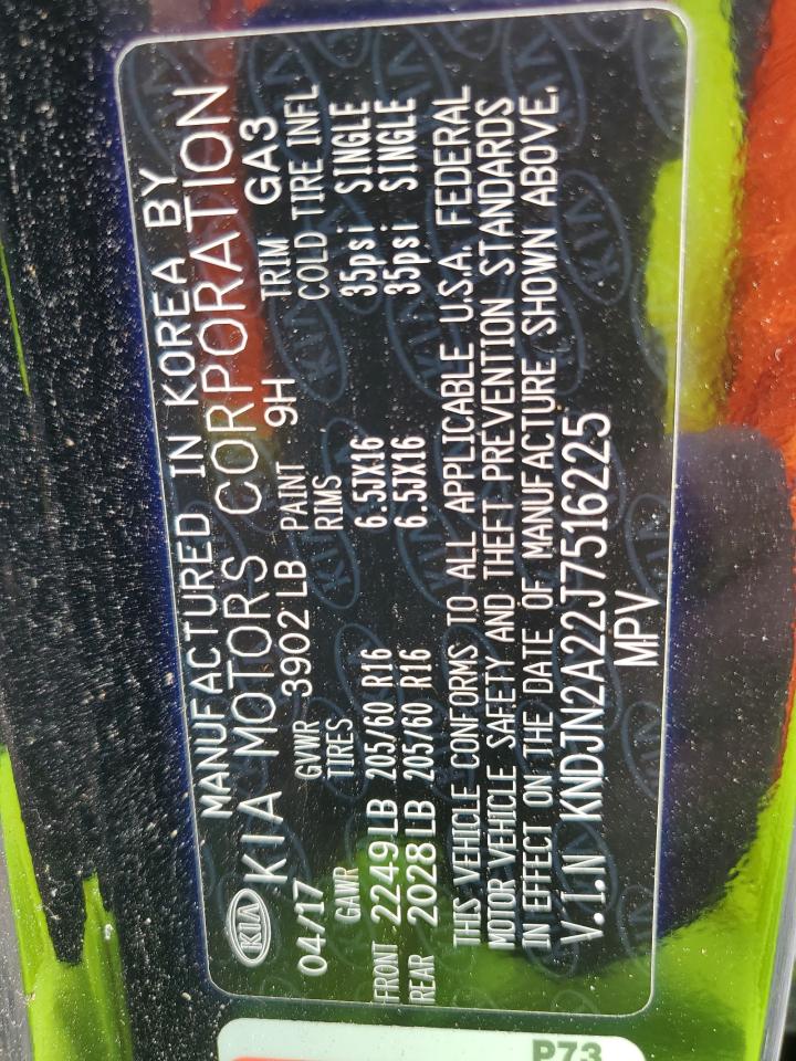 2018 Kia Soul VIN: KNDJN2A22J7516225 Lot: 59056414