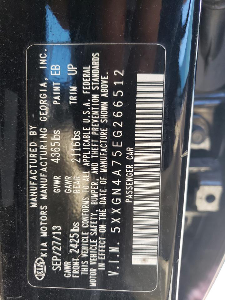 2014 Kia Optima Ex VIN: 5XXGN4A75EG266512 Lot: 60615664