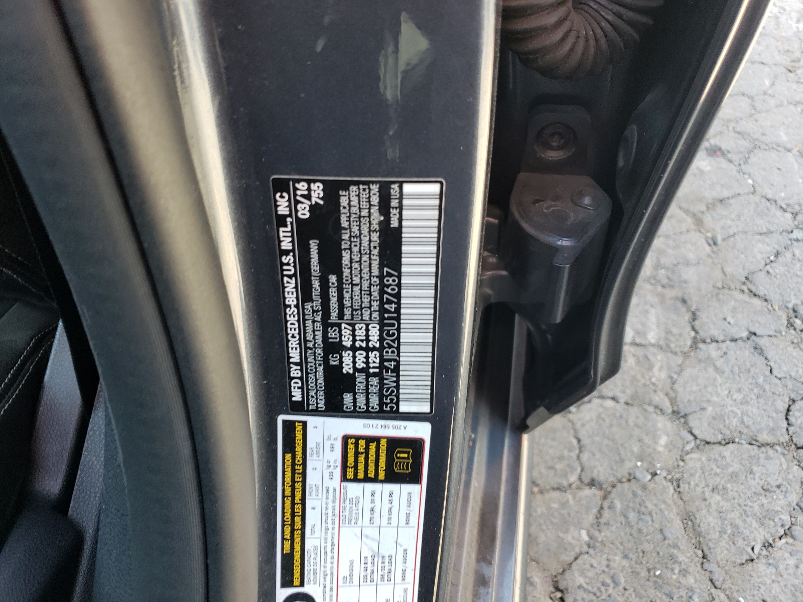 55SWF4JB2GU147687 2016 Mercedes-Benz C 300