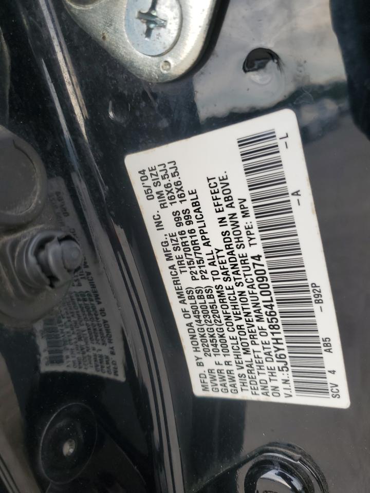 2004 Honda Element Ex VIN: 5J6YH18564L009074 Lot: 59957604