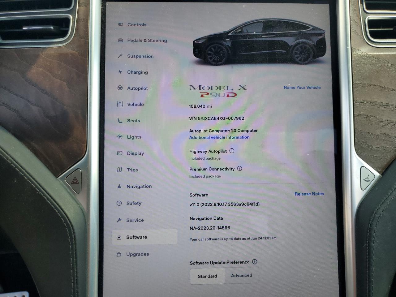 5YJXCAE4XGF007962 2016 Tesla Model X