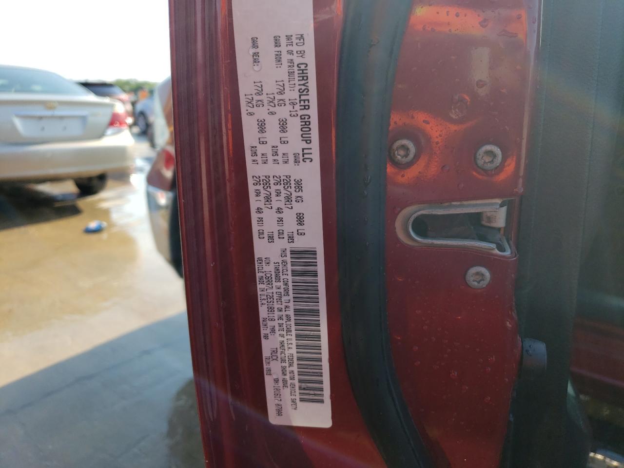 2014 Ram 1500 Slt VIN: 1C6RR7LT2ES189118 Lot: 58558364