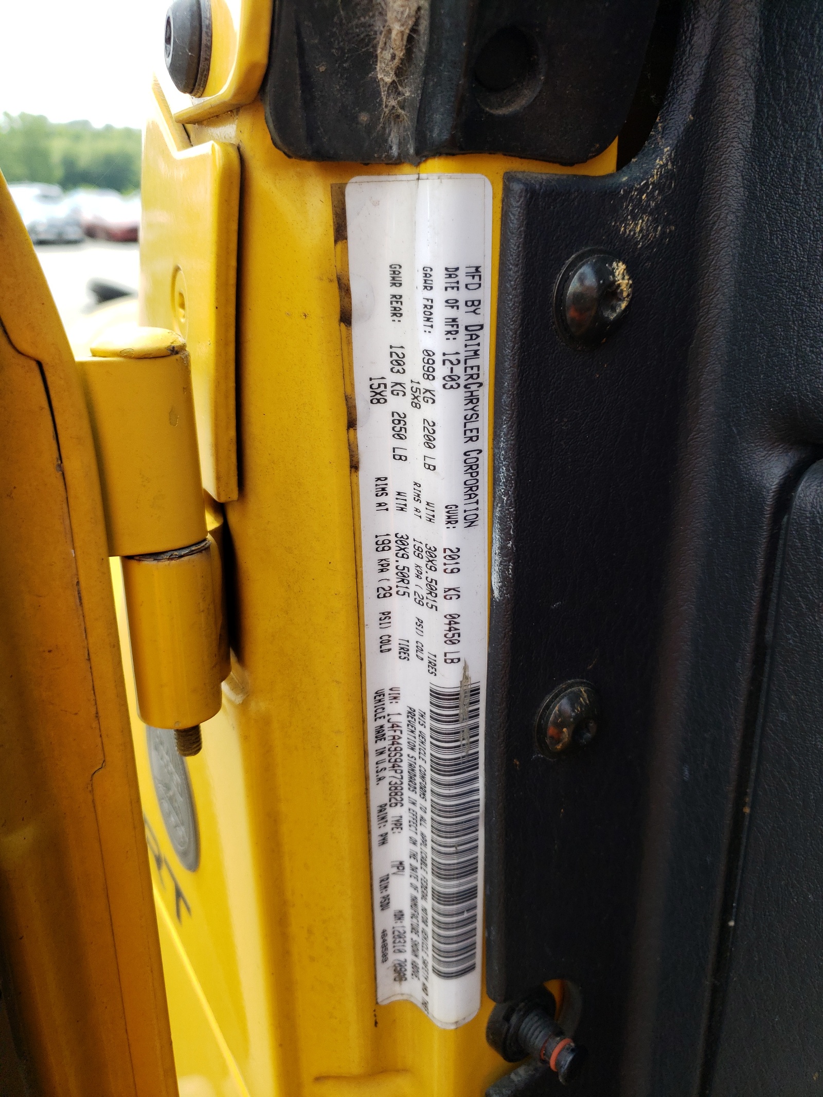 1J4FA49S94P738826 2004 Jeep Wrangler / Tj Sport