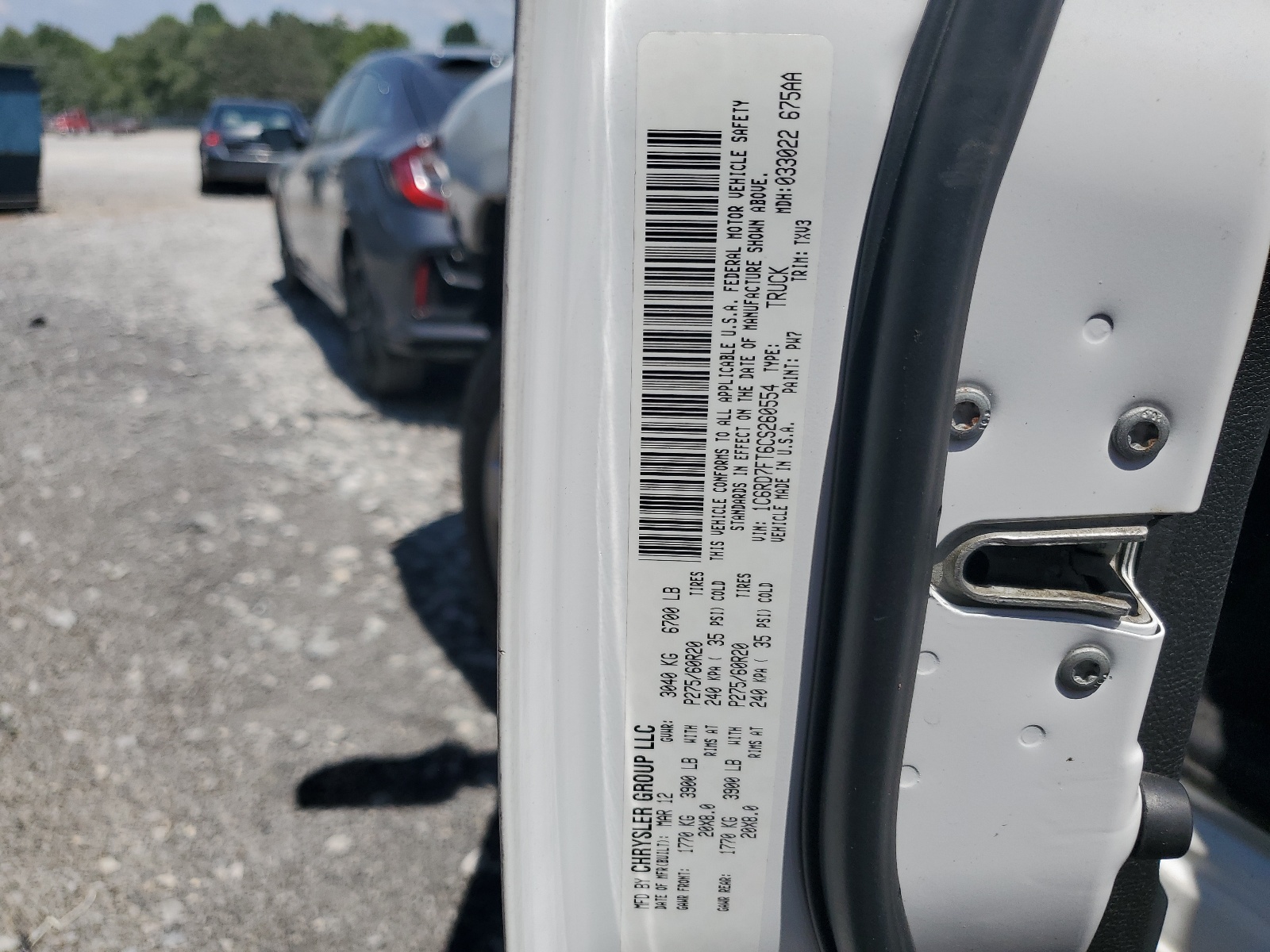 1C6RD7FT6CS260554 2012 Dodge Ram 1500 St