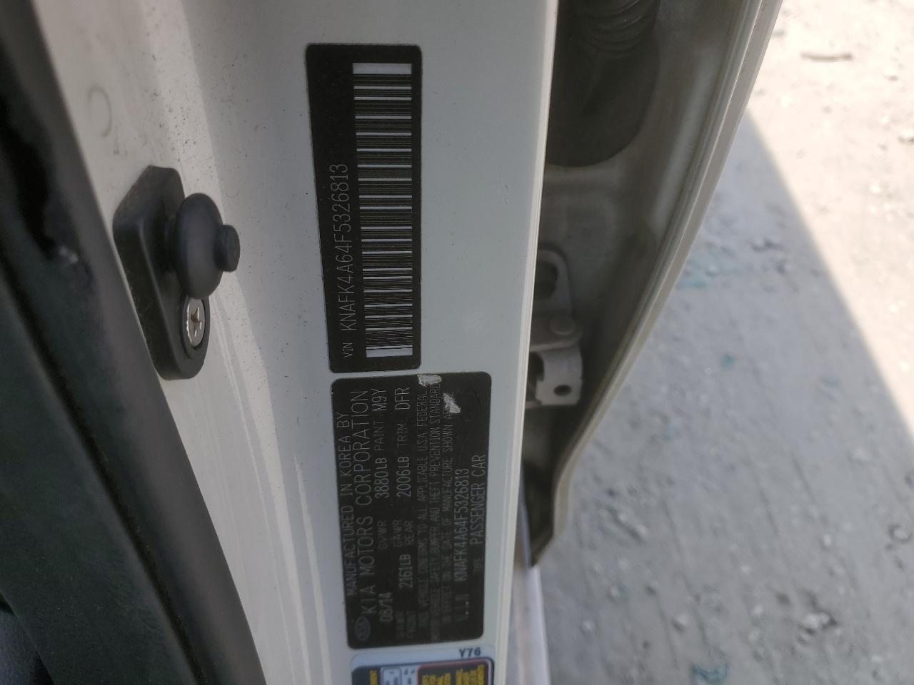 2015 Kia Forte Lx VIN: KNAFK4A64F5326813 Lot: 60550514