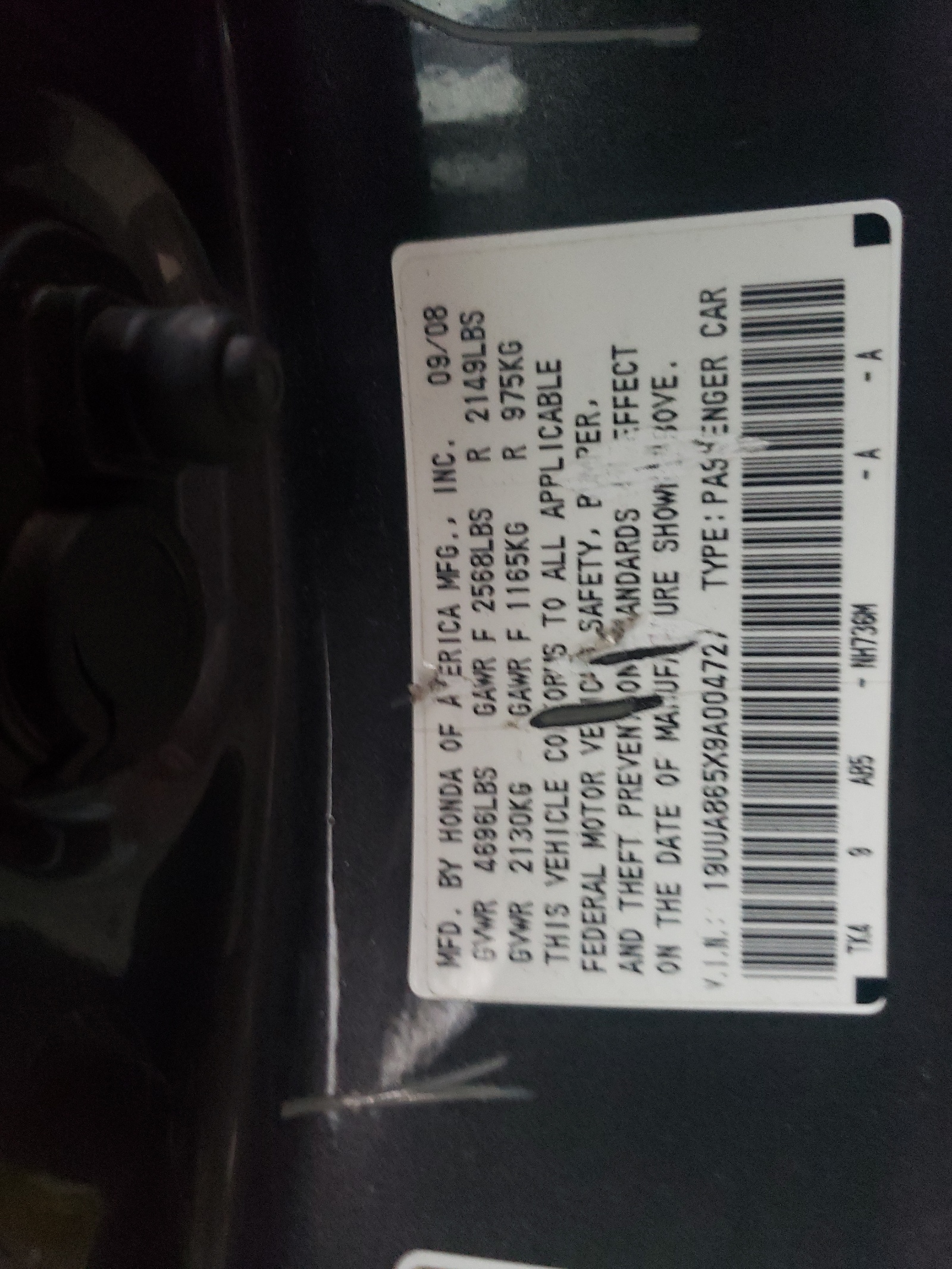 19UUA865X9A004727 2009 Acura Tl