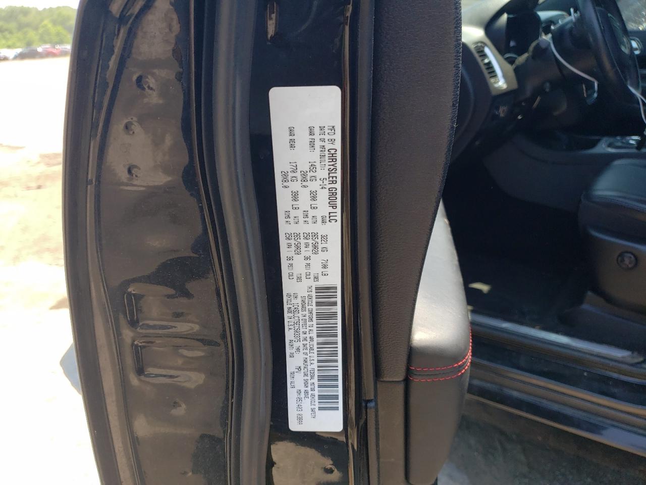 2014 Dodge Durango R/T VIN: 1C4SDJCT5EC503375 Lot: 58724444