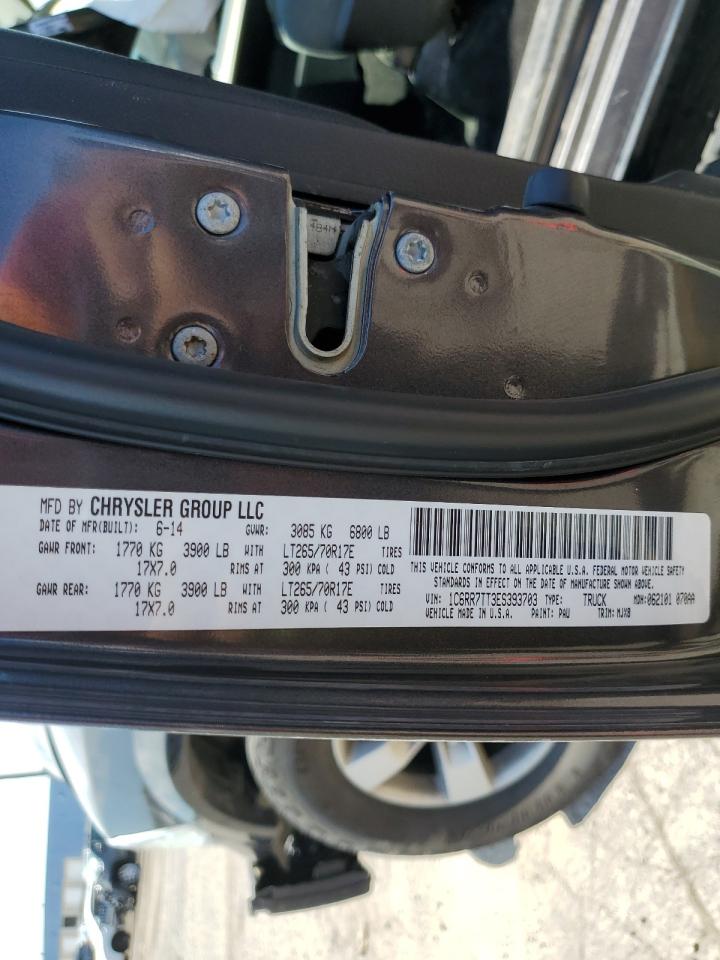 2014 Ram 1500 Slt VIN: 1C6RR7TT3ES393703 Lot: 58673384