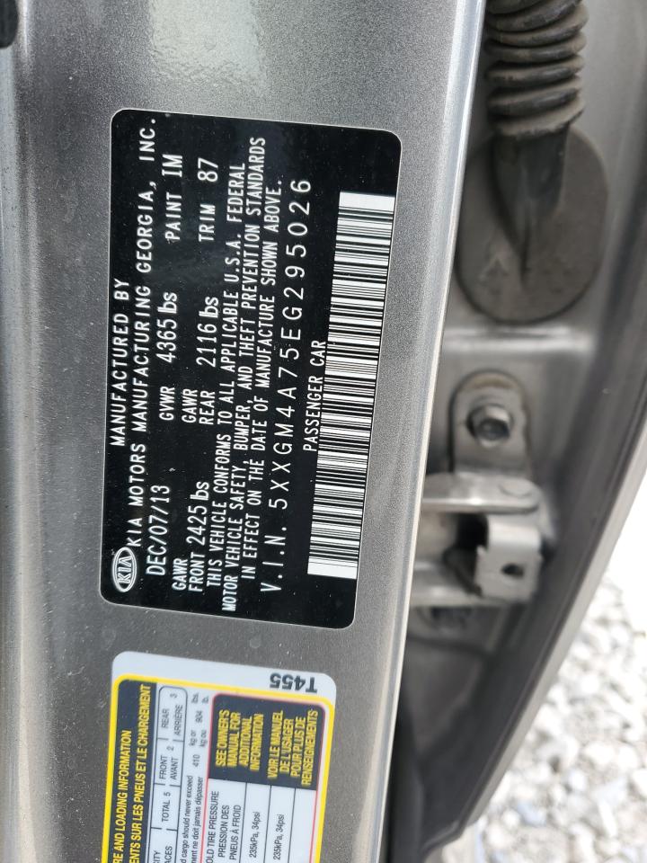 2014 Kia Optima Lx VIN: 5XXGM4A75EG295026 Lot: 60341604