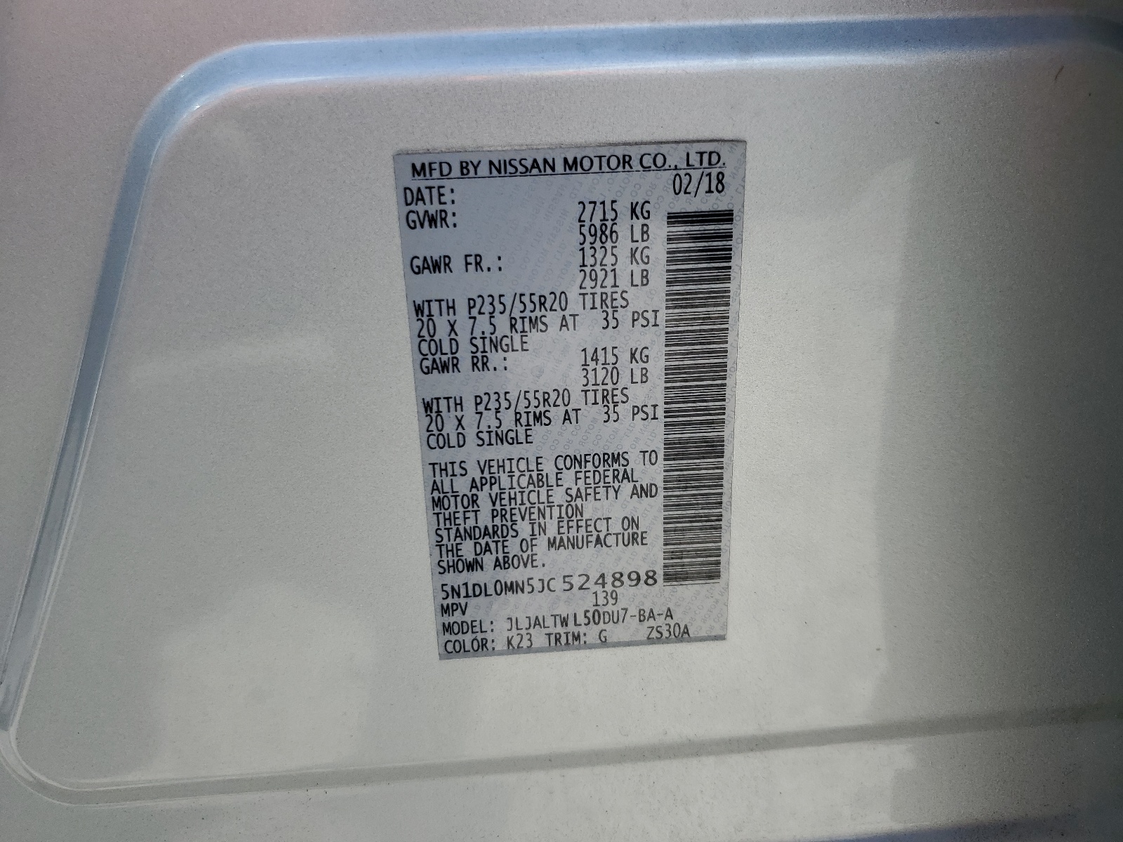 5N1DL0MN5JC524898 2018 Infiniti Qx60