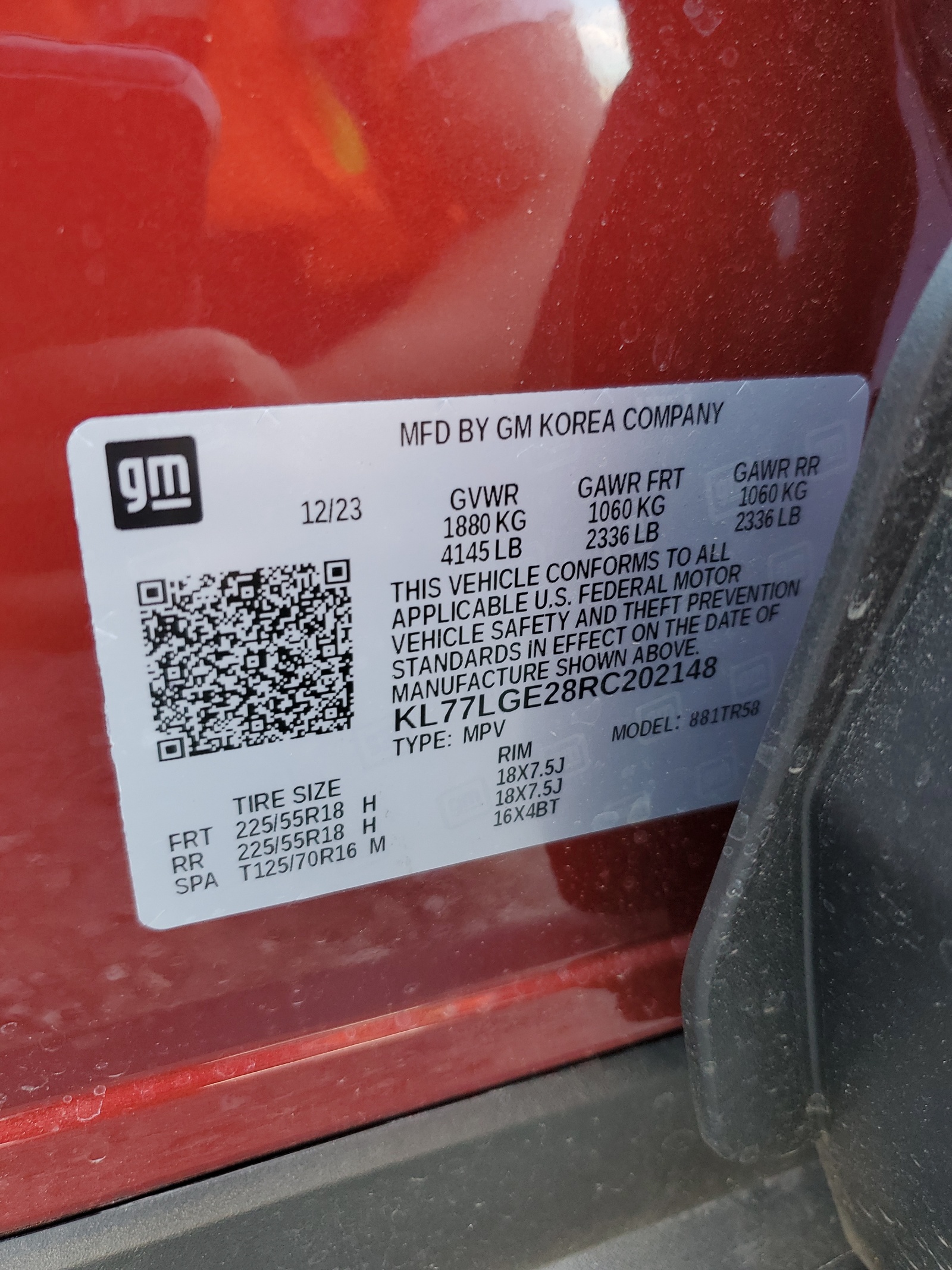 KL77LGE28RC202148 2024 Chevrolet Trax 1Rs