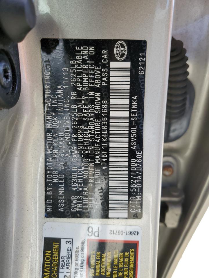 4T4BF1FK4ER361688 2014 Toyota Camry L