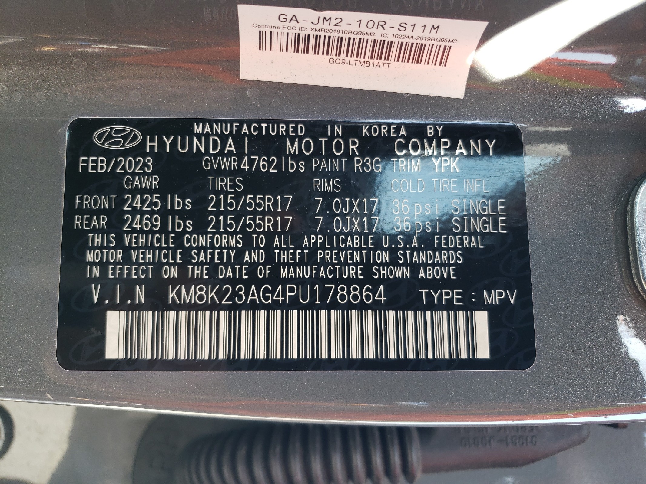 KM8K23AG4PU178864 2023 Hyundai Kona Se