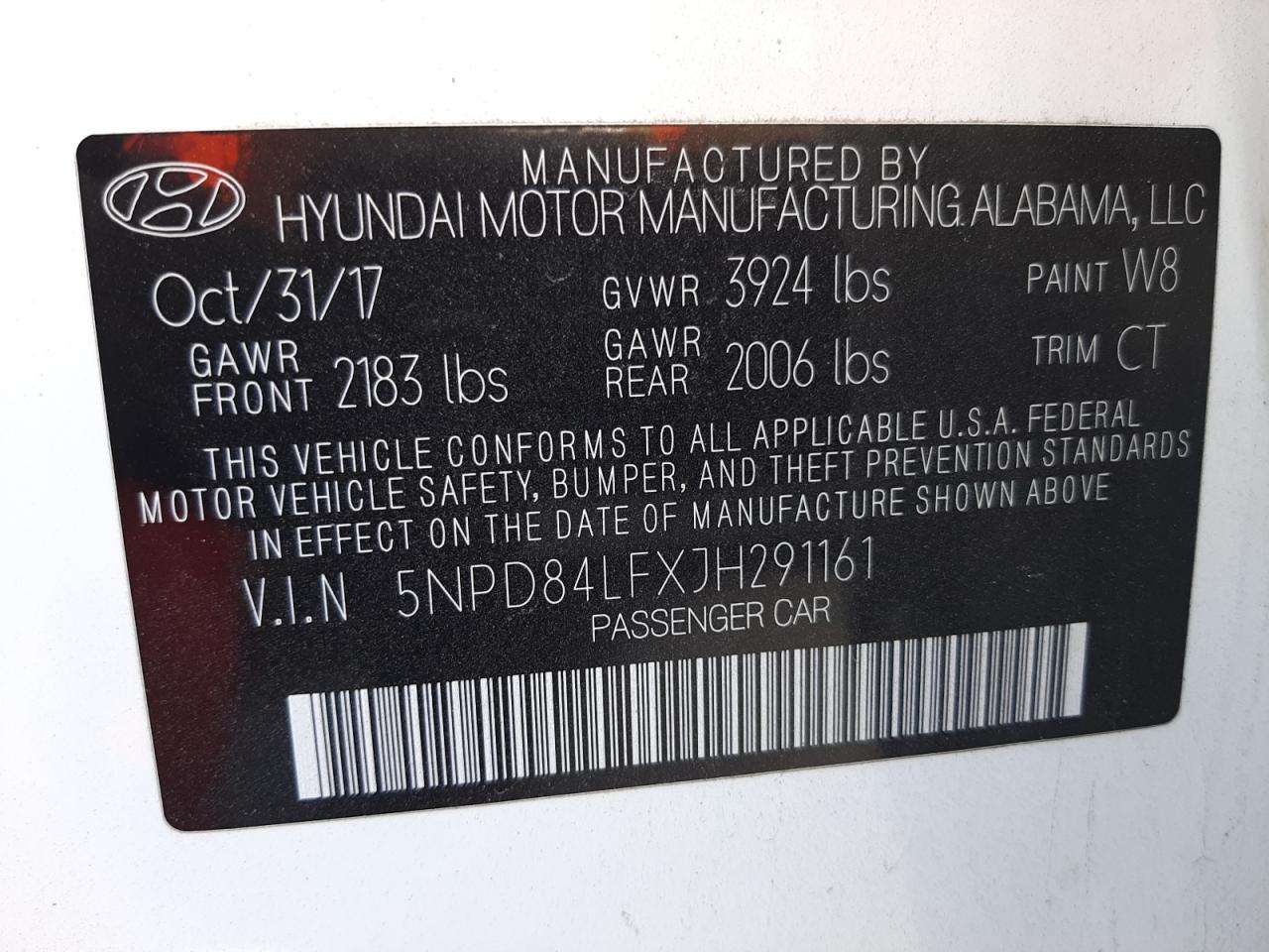 VIN 5NPD84LFXJH291161 2018 HYUNDAI ELANTRA no.12